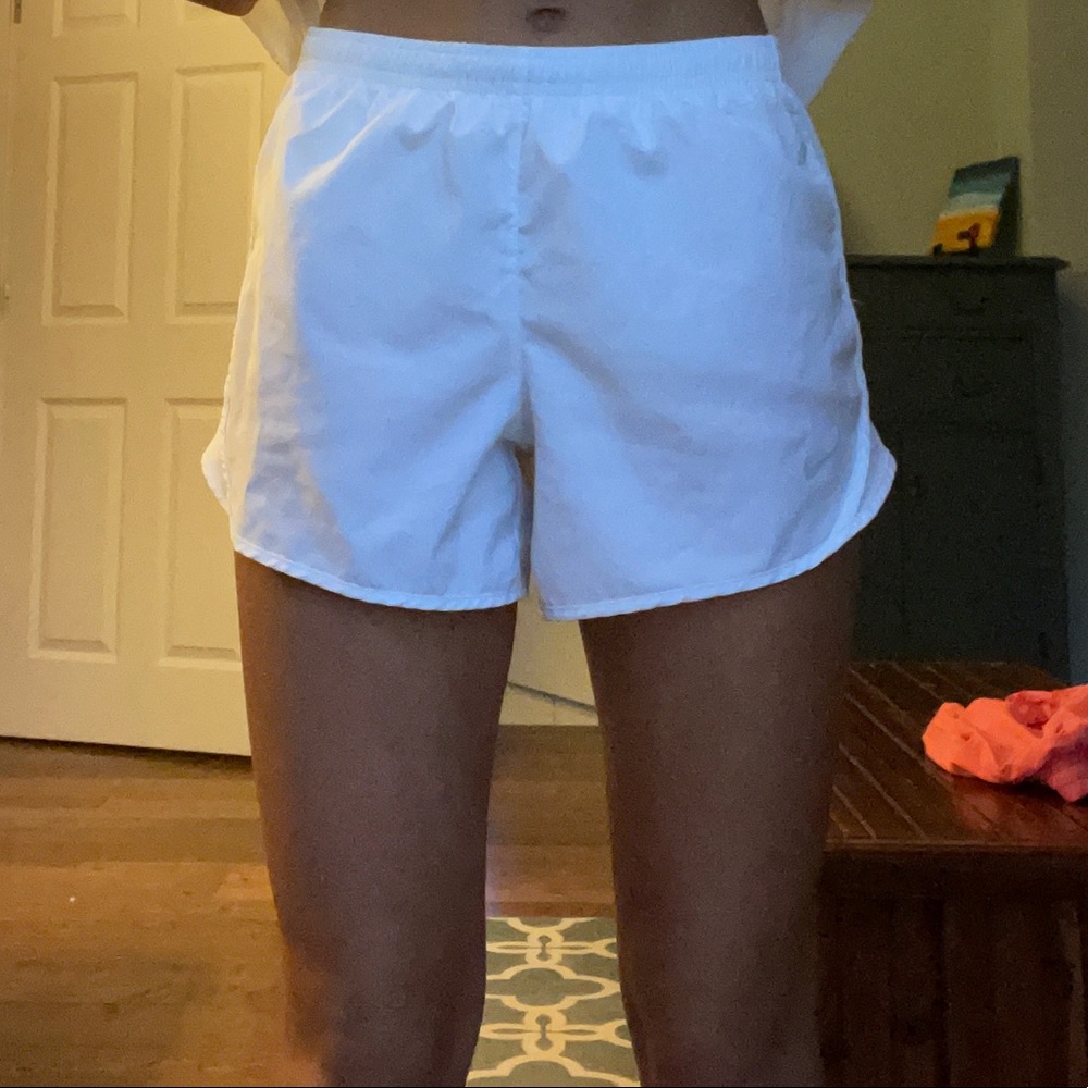 Nike/Dri-Fit white shorts. This item is a size girls Large